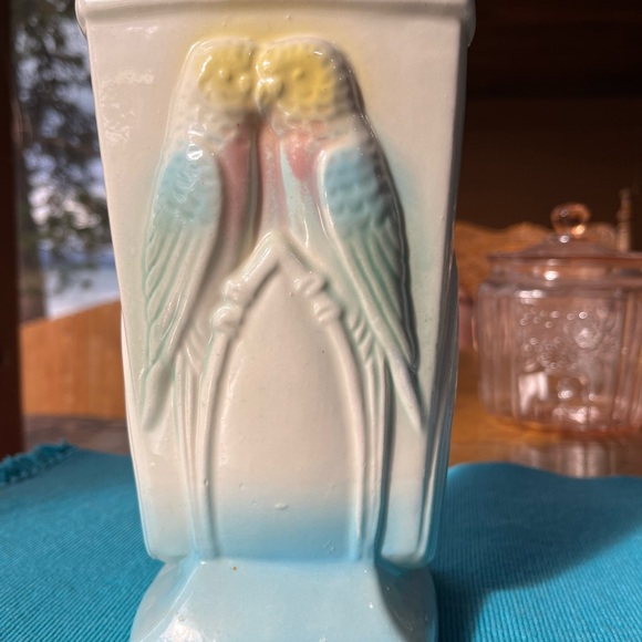 Robinson Ransbottom Pottery vase “Lovebirds” vintage 1940’s - Picture 3 of 10